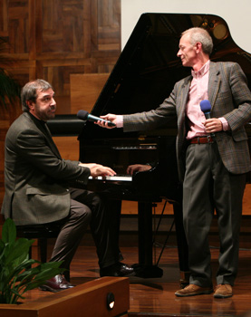 Il maestro Daniele Gatti con il professor Enrico Girardi