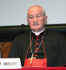 Il cardinale Marc Ouellet in aula magna