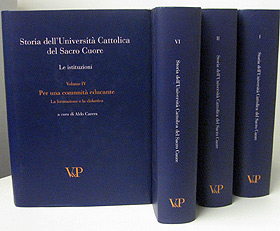 I volumi finora pubbicati della collana sulla storia dell'Università Cattolica