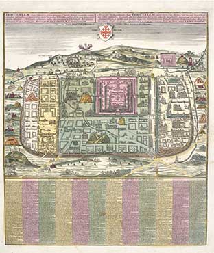 Ierusalem, cum suburbiis prout tempore Christi (1745) 