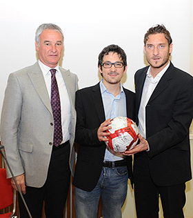 Claudio Ranieri, Pietro Bertoglio e Francesco Totti