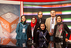 I giovani reporter afghani nello studio del Tg2