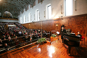 L'aula magna durante la lezione-concerto del  4 marzo 2010
