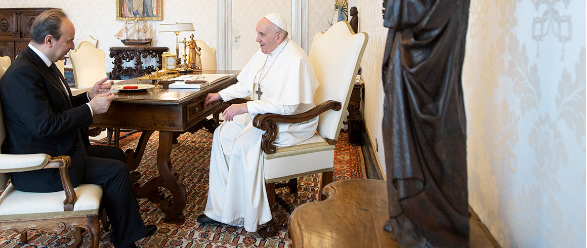 Papa Francesco ha ricevuto in Udienza il Rettore Franco Anelli
