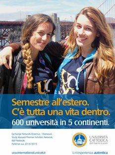 Ucsc International, le novit&agrave; del prossimo semestre