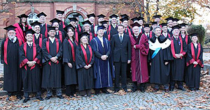 Il professor Baussola con i colleghi della Università di Reutlingen