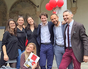 Il team di ExpoinCittà con Federica Crespi (in basso)