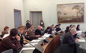 La sala del convegno