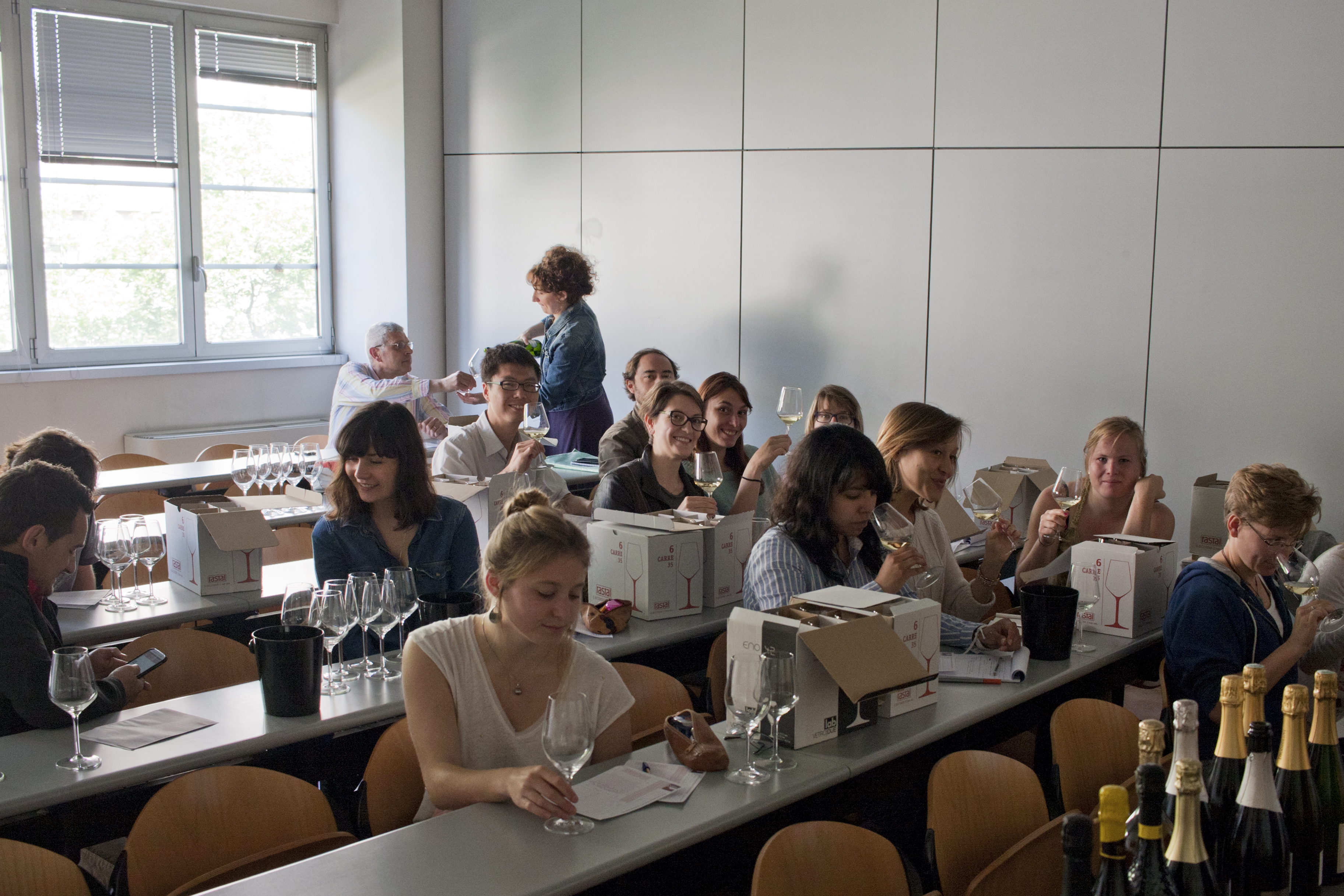 Gli studenti della 14^ edizione del master Vintage durante una lezione