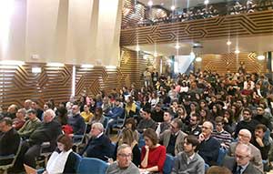 La platea della Camera di commercio di Cremona per il convegno sulle bufale nell'alimentare