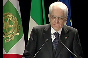 Il presidente della Repubblica Sergio Mattarella