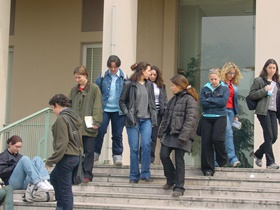 L'ingresso della sede di Piacenza