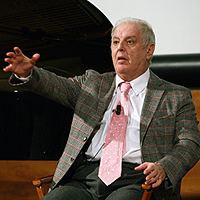 Daniel Barenboim in aula magna nel 2010