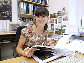 Elisa Baiguini durante il suo stage al Kunsthistorisches Museum di Vienna