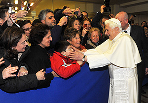 La calorosa accoglienza al Gemelli