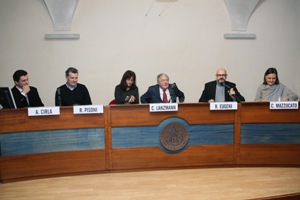 Lanzmann tavolo convegno